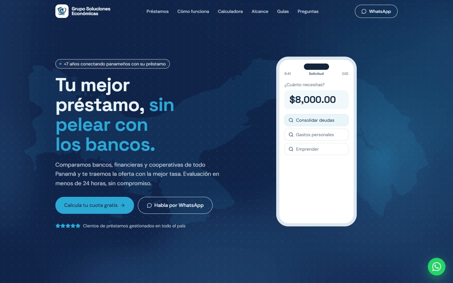 gruposolucionespa.com — first screen