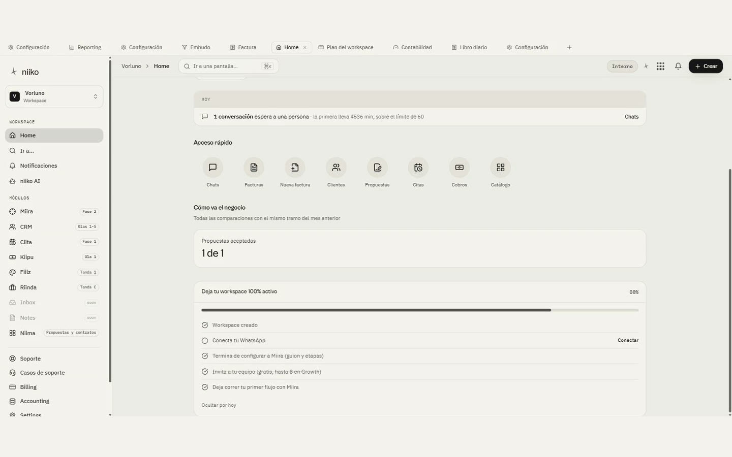 Niiko — inside — first screen